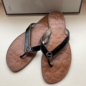 COACH Deney Embossed Calf Sandal - 10B